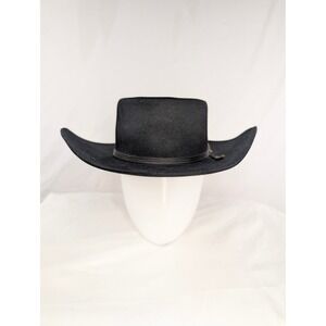 Vintage Beaver‎ Hats Cowboy Hat Mens Black Ten X Quality Coney Fur Oasis